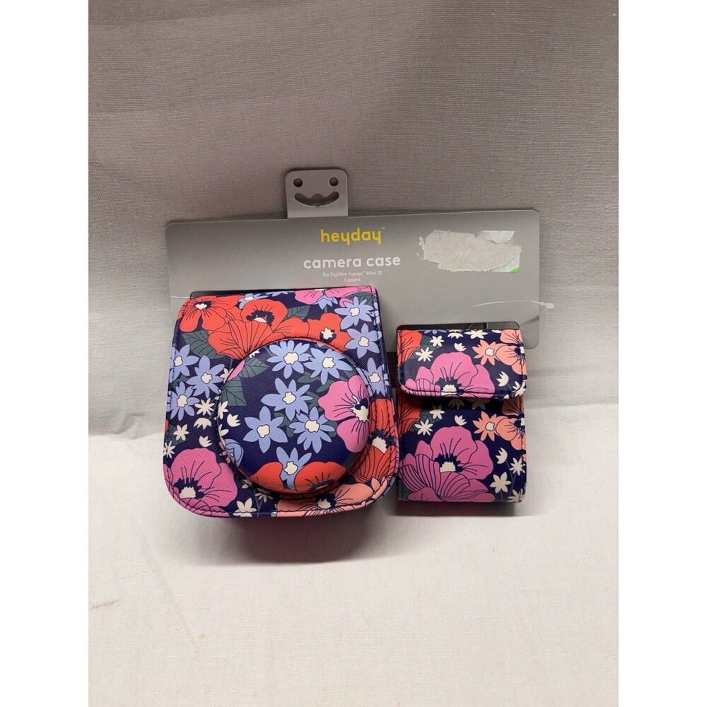 Heyday Floral Instax Mini 12 Camera Case Crossbody Bag w Accessory Pouch